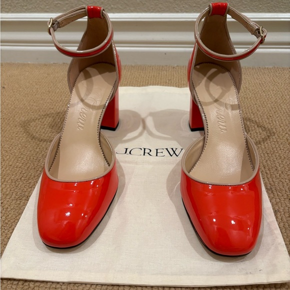 J. Crew NWT Orange Patent Leather Maisie Pump, size 9 - Picture 2 of 7